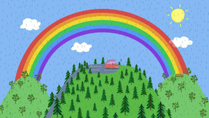 Vignette du programme télé Peppa Pig (L'arc en ciel) S3 (2/52)