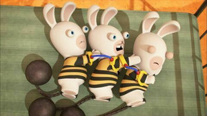 Vignette du programme télé Les lapins crétins : invasion (Bagnards crétins) S4 (13/78)