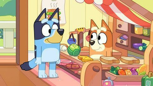 Vignette du programme télé Bluey (Le soir des poubelles) S2 (42/52)