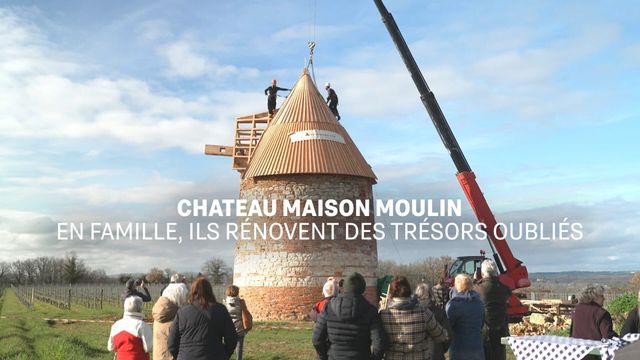 Vignette du programme télé Château, maison, moulin : en famille, ils rénovent des trésors oubliés