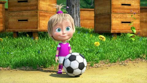 Vignette du programme télé Masha et Michka (On veut un but !) S6 (n°2)