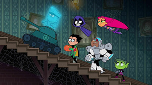 Vignette du programme télé Teen Titans Go ! (Le tank hanté) S8 (n°23)