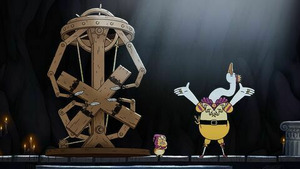 Vignette du programme télé La quête héroïque du valeureux Prince Ivandoe (Voyage dans le royaume souterrain des ogres : Le Prince et la torture des chatouilles) S4 (4/8)