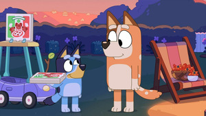 Vignette du programme télé Bluey (Les livreuses de pizzas) S3 (19/50)