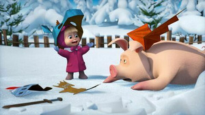 Vignette du programme télé Masha et Michka (La princesse et le dragon) S5 (24/26)