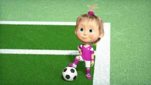 Vignette du programme télé Masha et Michka : Edition football (Ne sous-estime pas l'adversaire) S1 (n°5)