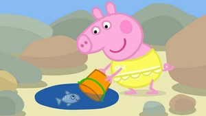 Vignette du programme télé Peppa Pig (Les flaques d'eau de mer) S2 (10/52)