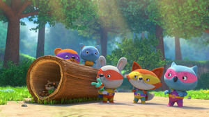Vignette du programme télé Les mini-héros de la forêt (Le secret du scarabée multicolore) S1 (n°45)