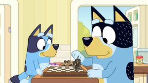 Vignette du programme télé Bluey (Le jeu d'échasse) S3 (10/50)