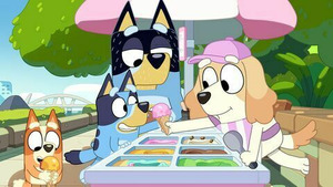 Vignette du programme télé Bluey (Le trajet en voiture) S2 (46/52)