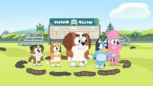Vignette du programme télé Bluey (Le jeu du fast food) S2 (32/52)